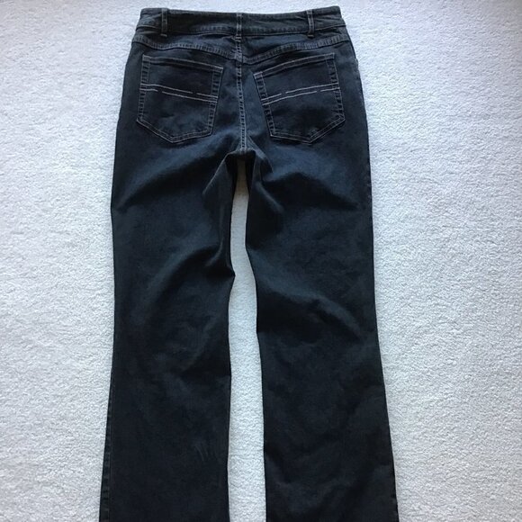 J. JILL BLACK STRETCH 2 BOOT CUT JEANS - Picture 2 of 8